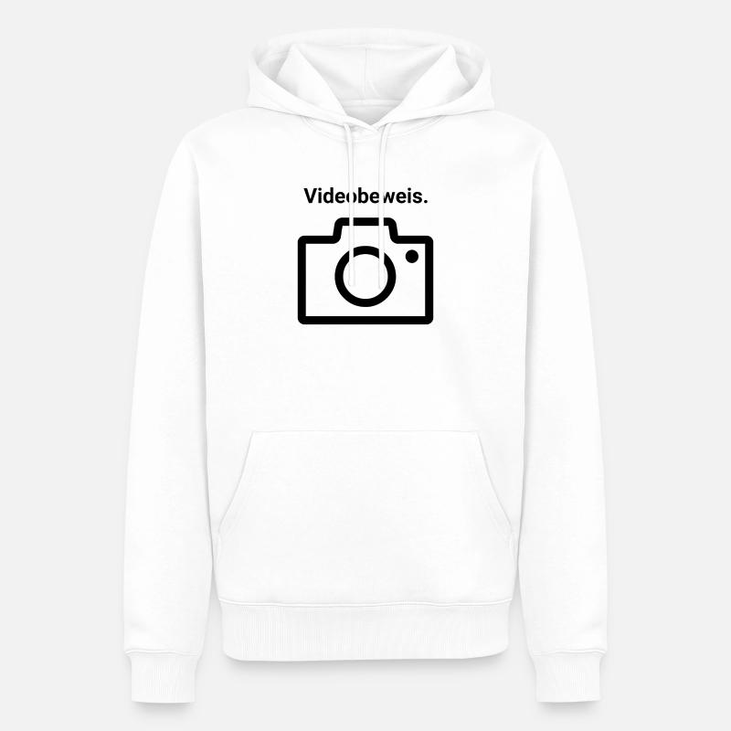 Geschenkidee Videobeweis - Männer Premium Bio Hoodie - Weiß