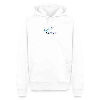 Birds - Männer Premium Bio Hoodie - Weiß - Vorne - Nico (187cm)
