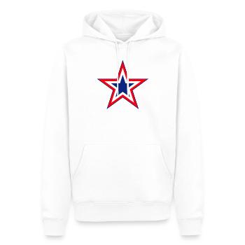 Etoile - Sweat à capuche Premium bio Homme - blanc - Devant - Nico (187cm)