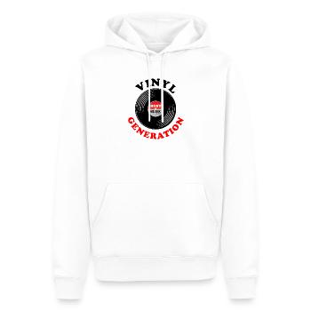 Génération de vinyle - Sweat à capuche Premium bio Homme - blanc - Devant - Nico (187cm)