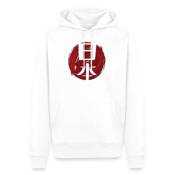 JAPANESE FLAG - Men’s Premium Organic Hoodie - white - Front - Nico (187cm)