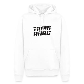 Body building - train hard - Men’s Premium Organic Hoodie - white - Front - Nico (187cm)
