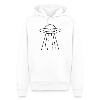 UFO - Sweat à capuche Premium bio Homme - blanc - Devant - Nico (187cm)