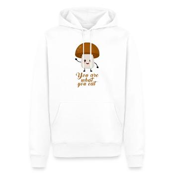 Pilz - Männer Premium Bio Hoodie - Weiß - Vorne - Nico (187cm)