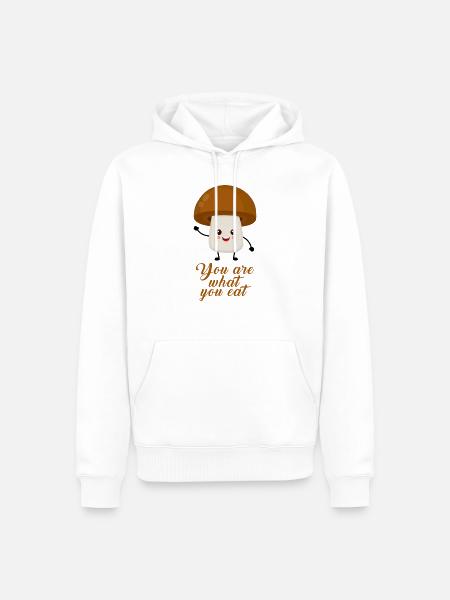 Pilz - Männer Premium Bio Hoodie - Weiß