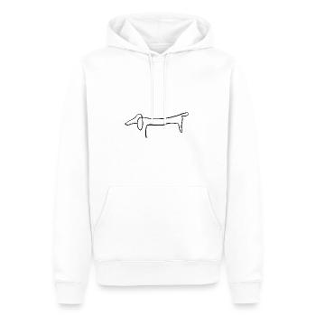 Dackel Hund Rauhaardackel Lustiges Hunde Motive - Männer Premium Bio Hoodie - Weiß - Vorne - Nico (187cm)