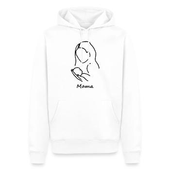 Mama mit neugeborenem Baby - Männer Premium Bio Hoodie - Weiß - Vorne - Nico (187cm)