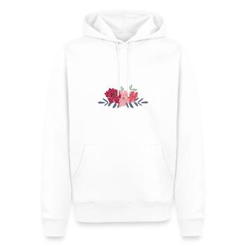bouquet de fleurs - Sweat à capuche Premium bio Homme - blanc - Devant - Nico (187cm)
