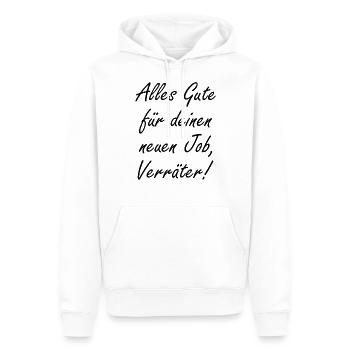 Alles Gute Für Deinen Neuen Job Verräter Geschenk - Männer Premium Bio Hoodie - Weiß - Vorne - Nico (187cm)