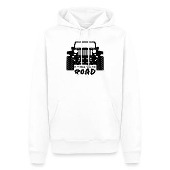 Jeep - Männer Premium Bio Hoodie - Weiß - Vorne - Nico (187cm)