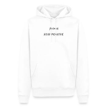 Restez blague de maths positive | Drôle drôle de nerd amusant - Sweat à capuche Premium bio Homme - blanc - Devant - Nico (187cm)