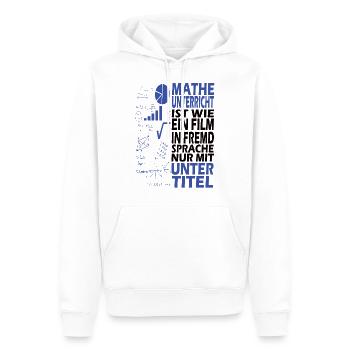 Math school student profession gift - Men’s Premium Organic Hoodie - white - Front - Nico (187cm)