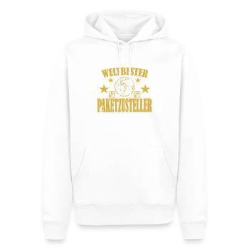 Paketzusteller Paketbote Postbote - Männer Premium Bio Hoodie - Weiß - Vorne - Nico (187cm)