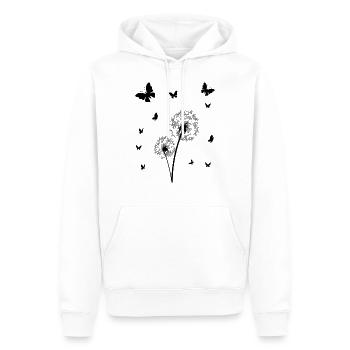 Pusteblume Schmetterlinge Valentine Geschenkidee - Männer Premium Bio Hoodie - Weiß - Vorne - Nico (187cm)