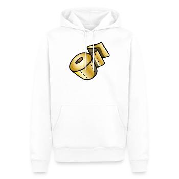 Or rouleau de papier toilette porte-bonheur Corona Plaisanterie - Sweat à capuche Premium bio Homme - blanc - Devant - Nico (187cm)