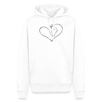 Horse, Horses, Riding, Show jumping, Equestrian - Men’s Premium Organic Hoodie - white - Front - Nico (187cm)
