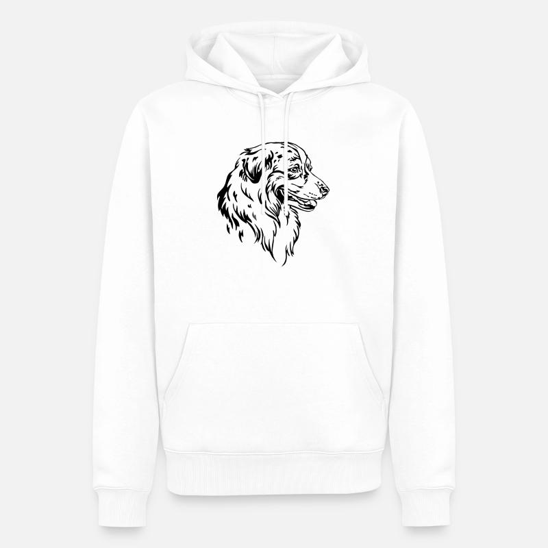 Australian Shepherd - Männer Premium Bio Hoodie - Weiß