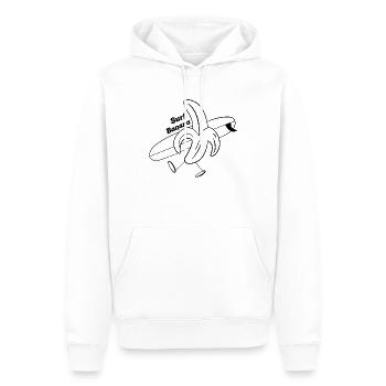 Banane - Sweat à capuche Premium bio Homme - blanc - Devant - Nico (187cm)