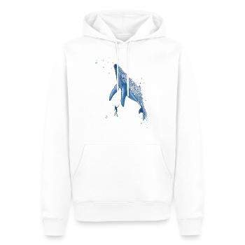 Anker Wal Taucher - Männer Premium Bio Hoodie - Weiß - Vorne - Nico (187cm)