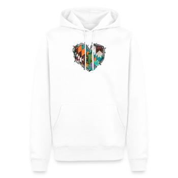 Azteken mit saftigem Stacheldraht - Männer Premium Bio Hoodie - Weiß - Vorne - Nico (187cm)