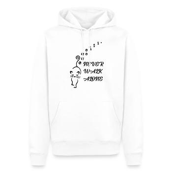 Never Walk alone Frau Katze Shirt - Männer Premium Bio Hoodie - Weiß - Vorne - Nico (187cm)