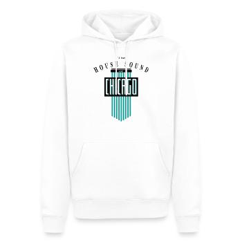 The House Sound - Männer Premium Bio Hoodie - Weiß - Vorne - Nico (187cm)