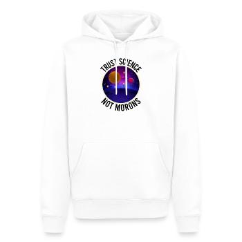 Trust Science Not Morons - Funny Science - Sweat à capuche Premium bio Homme - blanc - Devant - Nico (187cm)