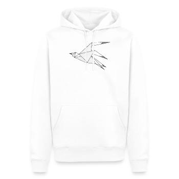 Mouette - Sweat à capuche Premium bio Homme - blanc - Devant - Nico (187cm)