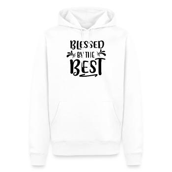 Gesegnet von den Besten - Männer Premium Bio Hoodie - Weiß - Vorne - Nico (187cm)