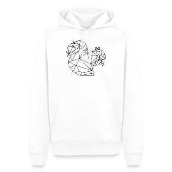 Écureuils - Sweat à capuche Premium bio Homme - blanc - Devant - Nico (187cm)