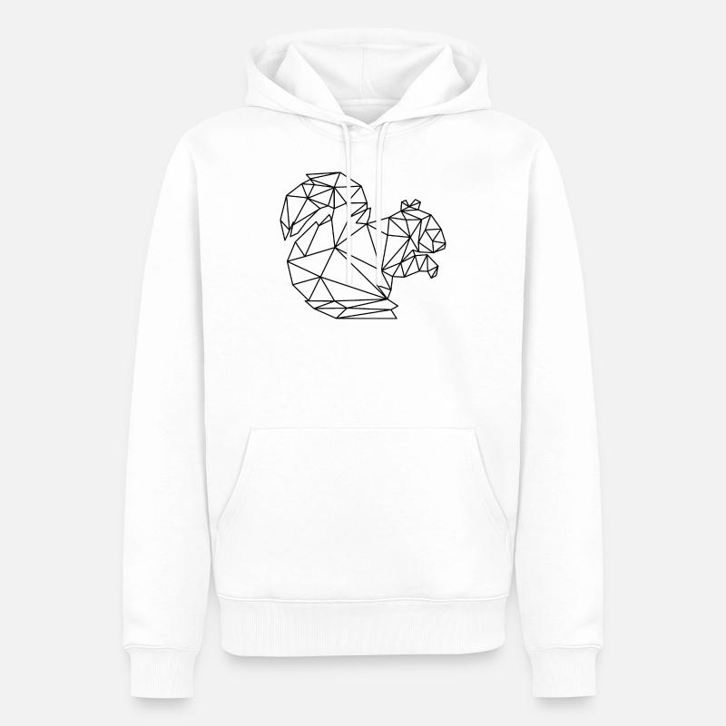 squirrel - Men’s Premium Organic Hoodie - white