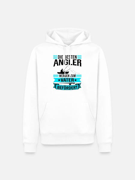 Angel Papa Vater - Männer Premium Bio Hoodie - Weiß