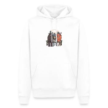 Bull And Bear - Crypto/Stocks drôles - Sweat à capuche Premium bio Homme - blanc - Devant - Nico (187cm)