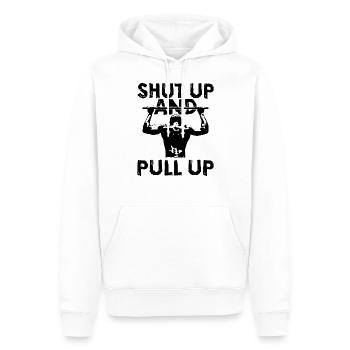 Traction Calisthenics - Sweat à capuche Premium bio Homme - blanc - Devant - Nico (187cm)