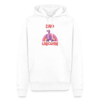 Dino Licorne - Mignon Dinocorne - Sweat à capuche Premium bio Homme - blanc - Devant - Nico (187cm)