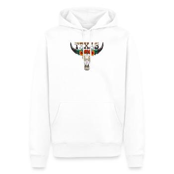 Texas Bull Skull - Männer Premium Bio Hoodie - Weiß - Vorne - Nico (187cm)