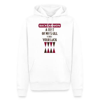 Backgammon Spieler Brettspiel lustige Sprüche Geschenk - Männer Premium Bio Hoodie - Weiß - Vorne - Nico (187cm)