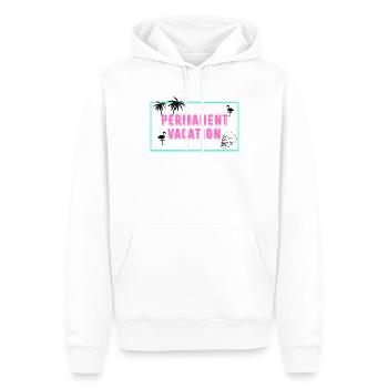 permanent vacation Urlaubsreif cooler Spruch Meer - Männer Premium Bio Hoodie - Weiß - Vorne - Nico (187cm)