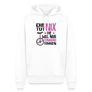 Einrad - Männer Premium Bio Hoodie - Weiß - Vorne - Nico (187cm)
