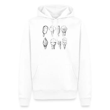National Ice Cream Day Third Sunday in July - Men’s Premium Organic Hoodie - white - Front - Nico (187cm)