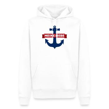 My Love - My Anchor - Men’s Premium Organic Hoodie - white - Front - Nico (187cm)