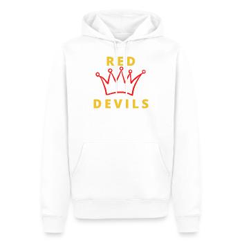Red Devils - Men’s Premium Organic Hoodie - white - Front - Nico (187cm)