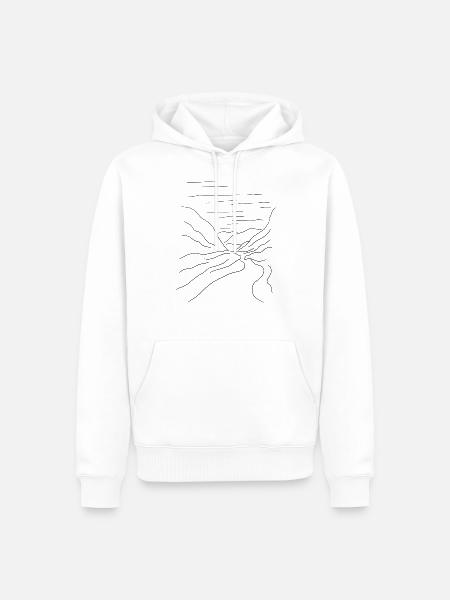 Mountain valley with river - Men’s Premium Organic Hoodie - white
