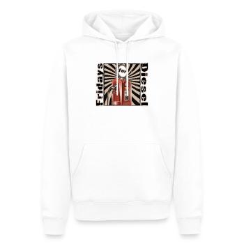 Fridays for Diesel Design - Männer Premium Bio Hoodie - Weiß - Vorne - Nico (187cm)