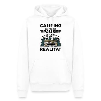 Camping - Männer Premium Bio Hoodie - Weiß - Vorne - Nico (187cm)