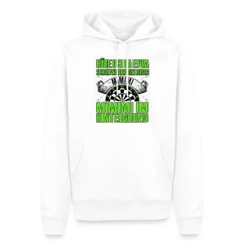 Darts - Männer Premium Bio Hoodie - Weiß - Vorne - Nico (187cm)