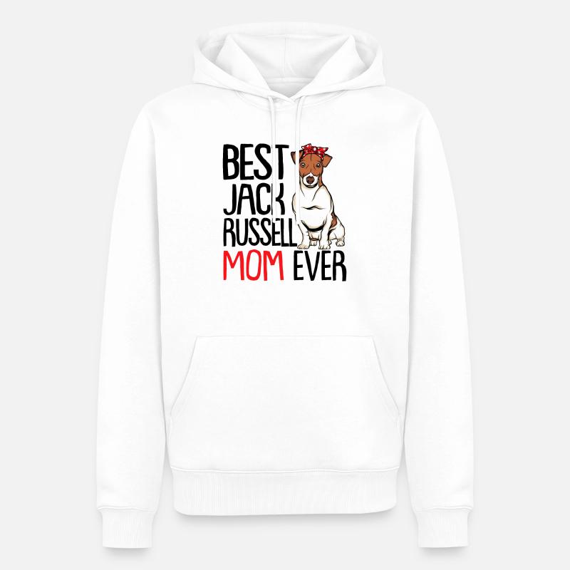 Jack Russell Terrier - Sweat à capuche Premium bio Homme - blanc