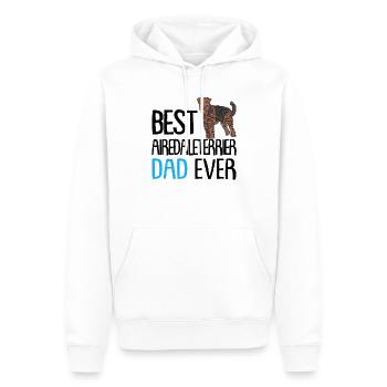 Airedale Terrier - Männer Premium Bio Hoodie - Weiß - Vorne - Nico (187cm)