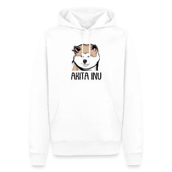 Akita Inu - Männer Premium Bio Hoodie - Weiß - Vorne - Nico (187cm)