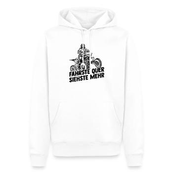 Quad - Männer Premium Bio Hoodie - Weiß - Vorne - Nico (187cm)